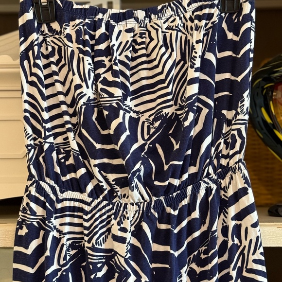 Lilly Pulitzer Atwood Strapless Tube Dress Coverup  Small  Navy Oh Cabana Boy S - Picture 4 of 4